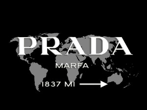 Edit 3 Inverse colors, added drop shadow and glow to PRADA, added map to background